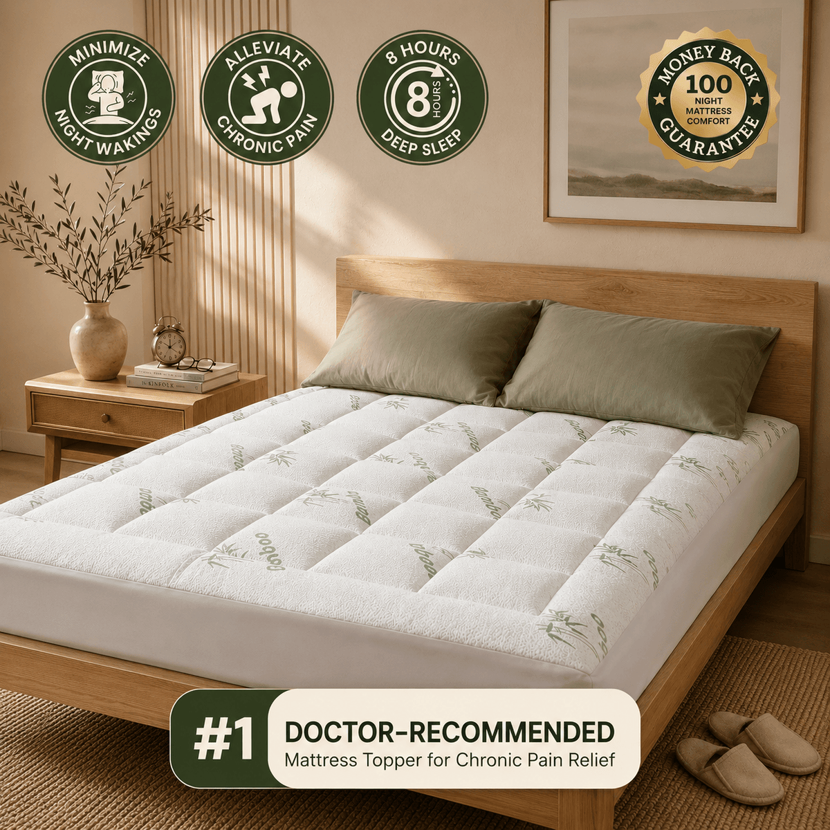 Wake up without the back, hip, or shoulder pain — without buying a $1,200 mattress.