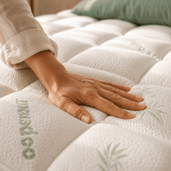 Bamboo cover keeps you 4°F cooler.